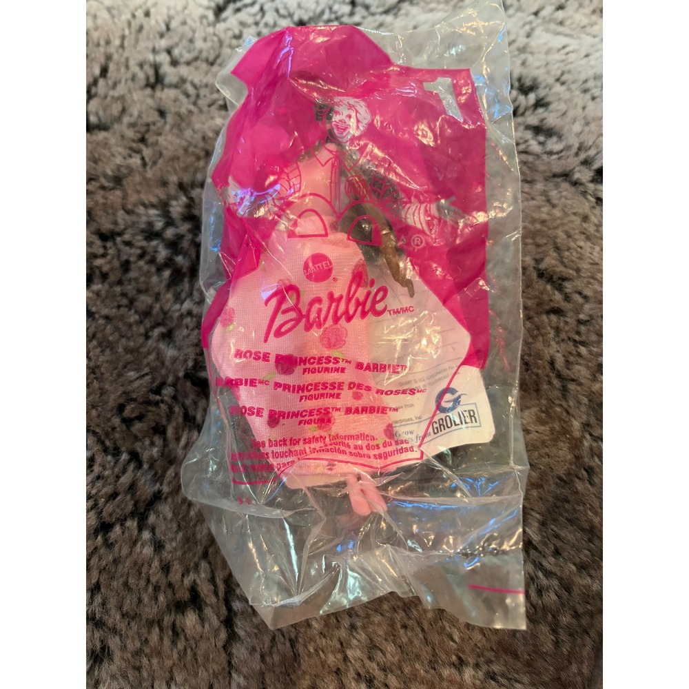 Black Rose Princess Barbie McDonalds Collectible Toy Happy Meal Sealed New 2001
